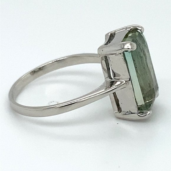 Bi Color Tourmaline 5.14ct Solid 14K White Gold Ring - Picture 5 of 8